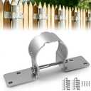 12 Pack Fence Post Bracket,1-7/8" Galvanized Pipe Grip Tie,Steel to Wood Fence Brackets,Metal Fence Brackets for Metal Posts Bracket (with Screws)