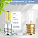4 x LED Appliance Light Bulbs - LED Refrigerator Light Bulbs 40W Equivalent, Daylight 5000K Fridge Waterproof Bulbs 4W E17 Base, ETL Listed, 2Packs