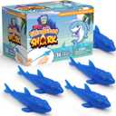 PICK A TOY 36 Pcs Shark Party Favors Stretchy Slingshot Toys, Mini Toys, Birthday Goodie Bags Stuffers, Sea Animal Party Decorations, Fish Shooter Game Finger Flicker, Easter Basket Stuffer