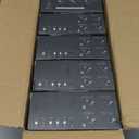 TICONN 5 PK Matte Black Door Handles Interior, Reversible Square Door Knobs Lever for Bedroom, Bathroom, Rooms (Passage, Zinc Alloy)