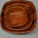 Thyle 12 Pieces Wooden Salad Bowl 6, 8 and 10 Inch Wooden Bowls, 4 of Each Size, Decorative Durable Hardwood Set for Dinner Parties Family Gathering