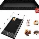 PJYuCien Guinea Pig Cage Liner, Washable Waterproof Base, C&C Cage Bottom Pad, Elastic Cord, Reusable Pad for Rabbits Chinchillas Hedgehogs Ferrets Small Animals, 24"x48"(Not Include Cage)