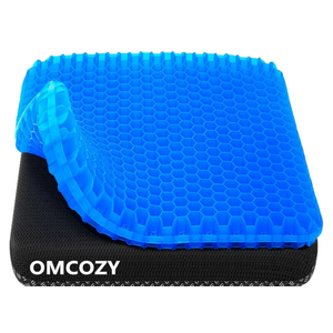 Gel Seat Cushion, Cooling seat Cushion (Super Large & Thick), Breathable Honeycomb Design Absorbs Pressure Points Seat Cushion, Gel Cushion for Office Chair, Home Car seat Cushion for Wheelchair