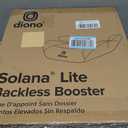 Diono Solana Lite Backless Booster Car Seat, Lightweight & Portable for Travel, Machine Washable Covers, 40-100 lbs, Pink Cotton Candy, EXP: 04/18/2036