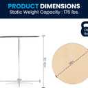 Flash Furniture Lars 36'' Round Wood Cocktail Table with 30'' and 42'' Columns, Wood Bar Height Table for Commercial or Residential Use, Natural