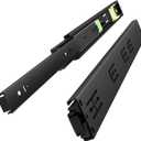 VADANIA 16" Push to Open Drawer Slide, #VF1245, 3-Fold Full Extension, Heavy Duty 100lb Load Capacity, Especially for Handleless Cabinet & Drawer, Ball Bearing, Side Mount, Black, 1-Pair