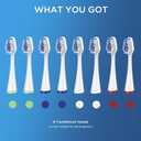 Replacement Toothbrush Heads for Waterpik Complete Care 5.0/9.0 (CC-01/WP-861), STRB-8WW, (8-Pack, White)