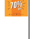Blulu 1 Pcs Adjustable Hanging Poster Stand Sign Holder 43-87 Inch Pallet Floor Standing Poster Display Black Heavy Duty Double Sided Clip on Mobile Banner Stand with Base for Outdoor Hanging Display