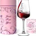 Mothers Day Gifts for Mom, Grandma, Wife - Personalized Monogram A-Z Wine Glass Gifts for Women - Unique Birthday Gift for Her, Sister, Best Friend - Elegant Custom Glass with Gift Box & Card (L)