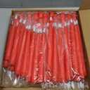 Rossesay 64 Pcs Wedding Flameless LED Taper Candles Battery Operated Candles 4 Sizes of 8.5'', 9.65'', 10.83'', 12.8'' Candlesticks Flickering for Halloween Christmas Church Wedding(Red)