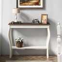 ChooChoo Narrow Farmhouse Console Table, Chic Accent Sofa Table, Entryway Table, Soft White (11.8"D x 39.3"W x 31.4"H)