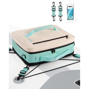 Expandable Paddleboard Cooler10/20 Can Capacity, Heavy-Duty Paddle Board Accessories Cooler with Thermal Insulation, Waterproof Zippers, Leakproof Liner & Bonus Phone Case