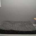 EHEYCIGA Orthopedic Foam Dog Bed for Large Dogs, 35"L x 23"W x 3.5"Th, Light Grey