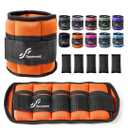 Sportneer Adjustable Ankle Weights Set - 1 Pair (2-10 lbs) Removable Sandbags for Women & Men, Comfortable Neoprene Leg Weights for Walking, Running, Pilates, Yoga, Home Workout & Physical Therapy