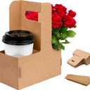 30 Pack Back to School Appreciation Gifts,2 Cup Drink Carrier with Handle, Kraft Flower Bags Floral Wrap Packing Box,Thank You Gift for Teacher Appreciation,Birthday Wedding Graduation Party Gift