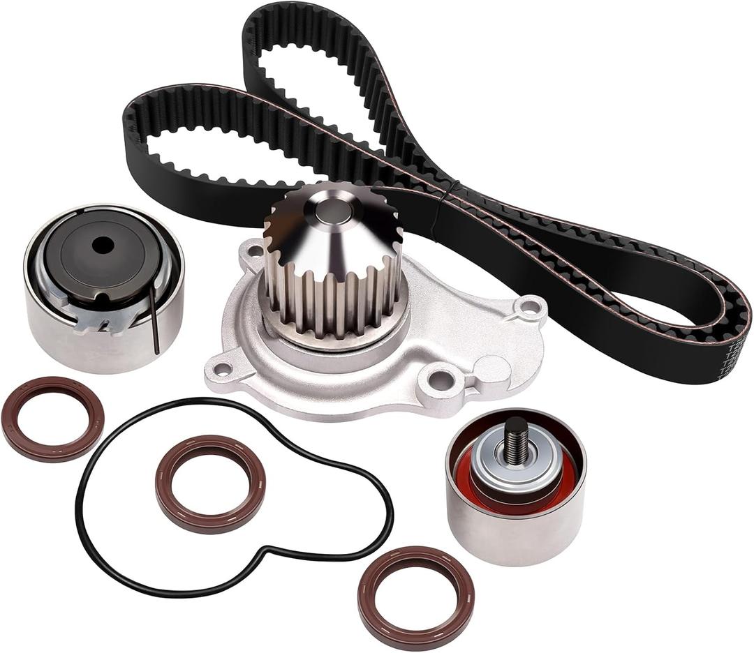 ASAPE Timing Belt Kit & Water Pump with Gasket Compatible with TCK265 2003-2009 for Chrysler for PT Cruiser 2.4L 2003-2006 for Dodge for Stratus 2.4L 2002-2005 for Jeep for Liberty 2.4L