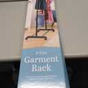 Whitmor Adjustable Rolling Clothes Organizer Chrome Garment Rack, Black and Silver