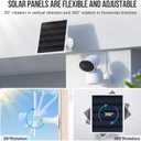 6W Solar Panel for Ring Camera, Solar Panel with Ring Stick Up Cam & USB-C Port for Ring Stick Up Cam & Spotlight Cam Series, IP66 Waterproof, 360 Adjustable Security Mount, 1PC