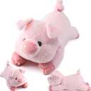 gnomantic Pig Weighted Stuffed Animals - 22 Inch 4.5 Pounds Weighted Plushies Pig - Big Plush Stuffed Animals Pillow - Cute Plush Toys Gifts for Kids & Adults