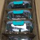 M MCIRCO [5-Pack, 36 oz] Glass Meal Prep Containers 3 Compartment with Lids, Glass Lunch Containers,Food Prep Lunch Box,Bento Box,Microwave, Oven, Freezer, Dishwasher (4.5 Cups, Green)