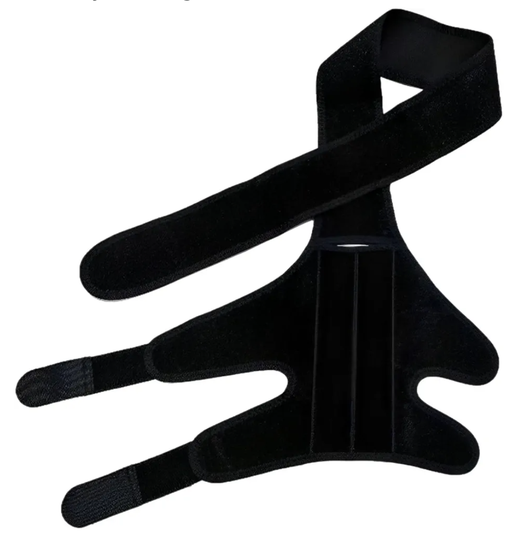 Black Dog Knee Brace 3.9 in, M Size Adjustable Leg Protector for Pet, Hind Leg Support, Dog Joint Recovery, Hind Leg Lick Protection