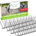 Bird Spikes - Pigeon Spikes - Bird Deterrent Spikes - Stainless Steel - Pigeon & Seagull Defense - Easy Setup - Keeps Birds Under Control - Covers 10 feet