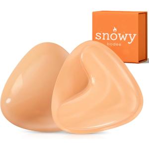 Sticky Bra Inserts Push Up for Women Reusable Stick Bra Double Sided Strapless Waterproof Adhesive Bra Pads (Beige)