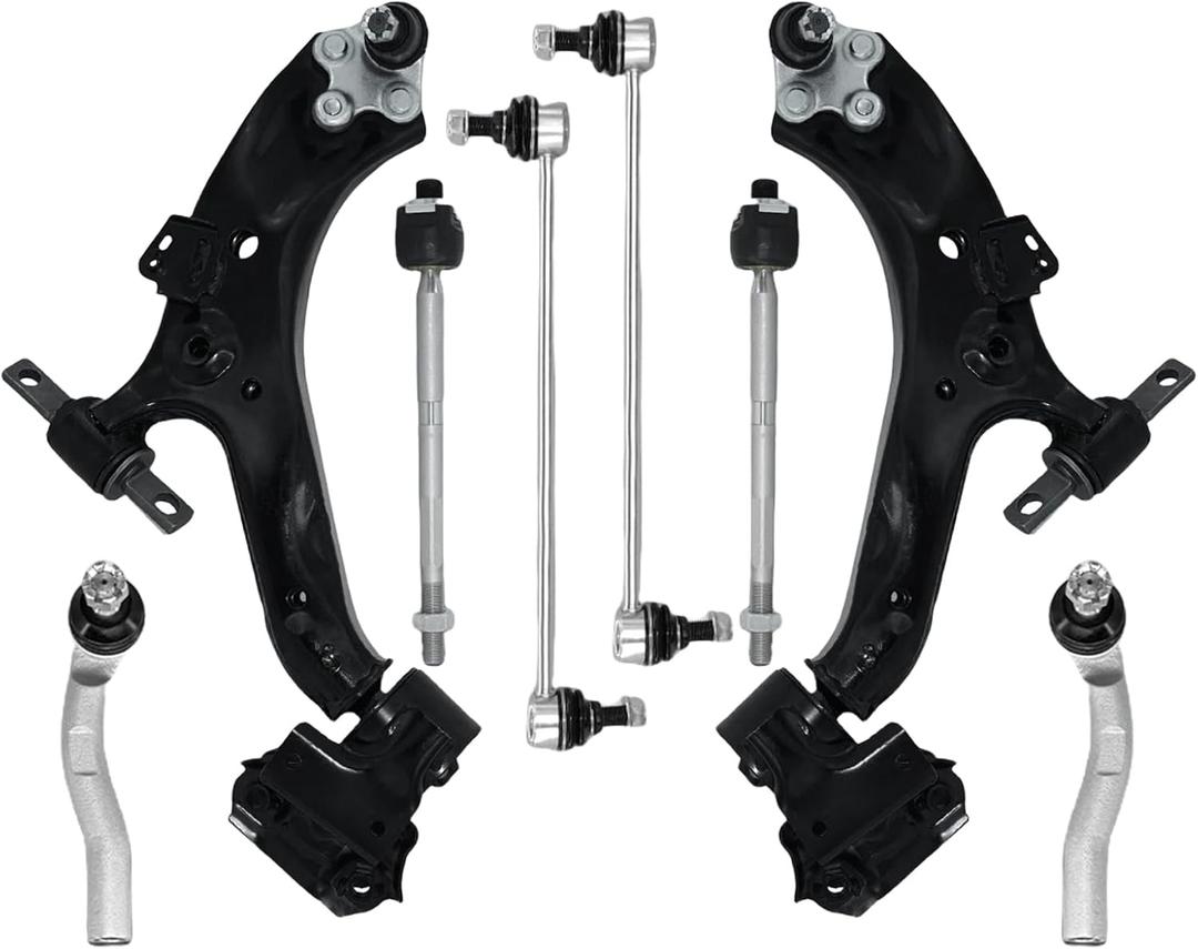 8pcs Front Lower Control Arm with Ball Joint Tie Rods Sway Bar Suspension Kit Fit for 2012-2014 Honda CR-V