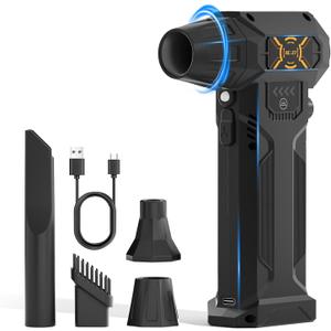 Electric Air Duster-380000RPM Compressed Air Duster, Super High-Speed Air Blower, Replace Compressed Air Cans,Keyboard and PC Clean, Adjustable Air Blower for Outdoors,Car,Home (AC-27)