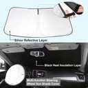TINGLU Sun Shade for Toyota Sienna Mini Van 2021-2024 2025 2026 Accessories Windshield Sun Shade Window Shade UV Rays Protection Sun Visor Cover with Steering Wheel Sunshade Storage Bag