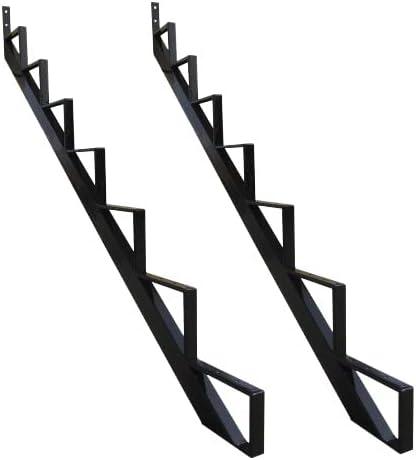 MTB Black Steel Stair Riser with 1/2/3/4/5/6/7 Steps