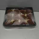 12 Pcs 3.15 Inch Velvet Christmas Tree Ornaments BulkFlocked Christmas Balls Plastic Shatterproof Xmas Hanging Ornaments Decorations Set for Tree Garland Wreath (Brown)