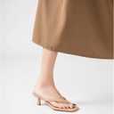 LULLASONG Women's Kitten Heels Sandals Square Open Toe Flip Flop Heels 1.8-2 Inch Heeled Sandals for Women (Beige) size 7