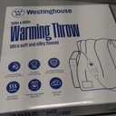 Westinghouse Electric Blanket Heated Throw, Super Cozy Soft Flannel 50"" x 60"" Heated Throw with 6 Fast Heating Levels & 2-10 Auto-Off, Machine Washable, ETL&FCC Certification, Light Grey
