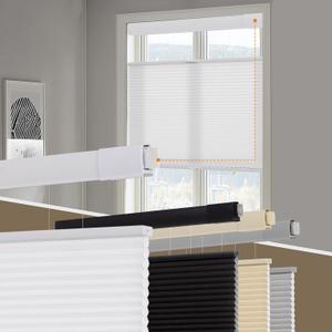 Persilux No Drill Light Filtering Cellular Shades,White,22" w x 64" h