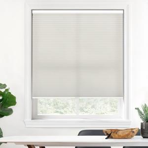 LazBlinds Cordless Cellular Shades, Light Filtering Honeycomb Shades with 1.5 inch Cells, Thermal Insulation Noise Reduction Blinds for Windows, 46" W x 72" H, Grey