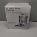 Sfozstra Automatic Dog Water Dispenser: 8L Large Gravity Light Gray Waterer with Stainless Steel Bowl - 100% BPA-Free - Suitable for Pet Owners Garden/Apartment