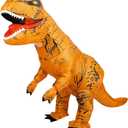 viwzon Inflatable T-Rex Costume, Adults Dinosaur Blow Up Suit for Halloween Cosplay Themed Parties, Dino Costume, Brown