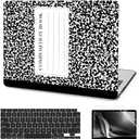 AKIT Compatible with MacBook Air 13 Inch Case 2022-2020 2019 2018 M1 A2337 A2179 A1932, Pattern Laptop Hard Shell Case+Screen Protector+Keyboard Cover for MacBook Air 13.3 Inch, Composition Book