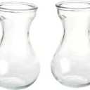 Glass Vase Teal, Clear 12 Pcs