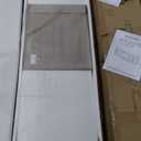 Walker Edison Modern Reeded TV Stand with Freestanding Electric Fireplace Insert for TVs up to 75 Inches, Ambient Flame with Or Without Heat, Credenza with Sliding Doors, 70 Inch, Coastal Oak