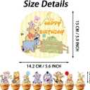 25 Pcs Cute Happy Birthday Cake Toppers, Cartoon Cake Topper, Perfect for Birthday Parties and Holiday Celebrations. (B)