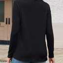 Edelqual Womens Long Sleeve Tops 2025 Fall Winter Sweater Casual Henley V Neck Shirts Light Tunic Trendy Fashion Clothes (L)