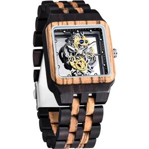 Men's Wooden Watch Lightweight Wooden Mens Watches Analog Quartz Wood Watches for Men