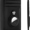 Hawanik Slim Minimalist Front Pocket Air Tag Wallet, RFID Blocking Card Holder Wallet with Airtag Holder (Purple)