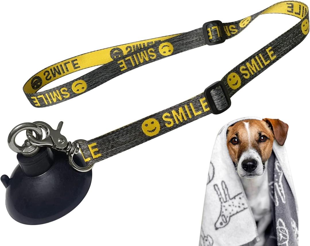 Dog Bathing Tether with Heavy Suction Cup, Dog Grooming Tub Restraint Leash with Adjustable Collar for Pet Cat Shower and Grooming