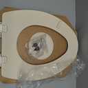 Bemis 1500EC 146 Almond Elongated Molded Wood Toilet Seat with Easy-Clean & Change Hinge