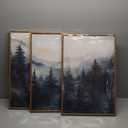 Bwodke Framed Wall Art Mountain Canvas Wall Art Set of 3 Boho Nature Landscape Picture Decor Pine Forest Prints Artwork Painting for Living Room Bedroom Office 16"x24"