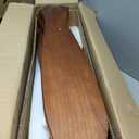 60 Inch Flush Mount Ceiling Fan No Light with Remote, Black and Walnut