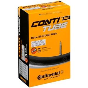 Continental 42mm Presta Valve Tube, Black, 700 x 25C-32C, Race 28-(700C)-Wide